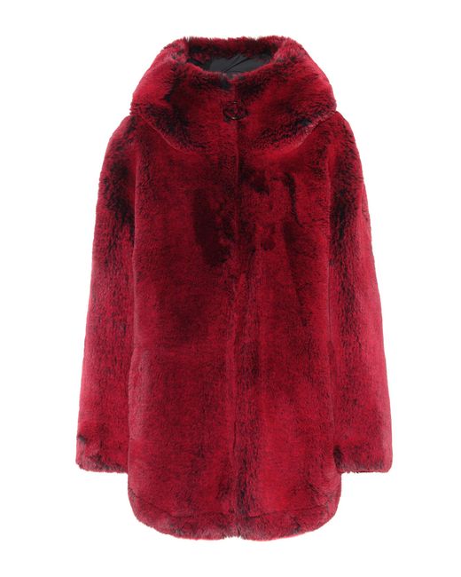 Goldbergh Furina Faux Fur Coat in Scarlet (Red) | Lyst