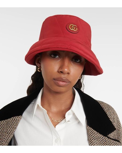 Gucci GG Quilted Bucket Hat in Red Lyst
