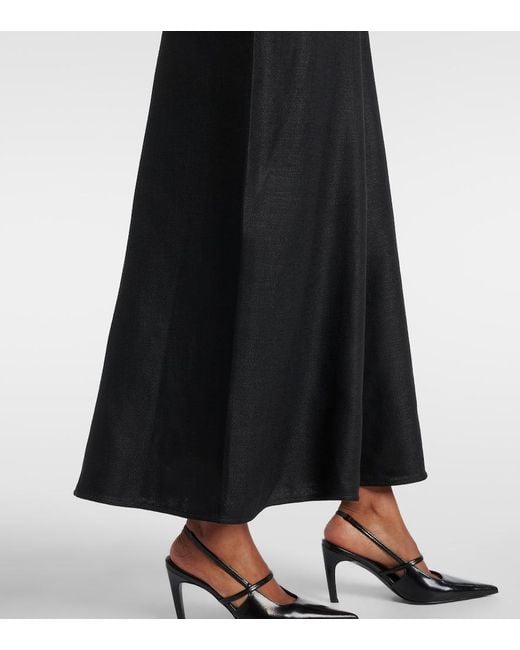 Totême  Black Gathered Maxi Dress