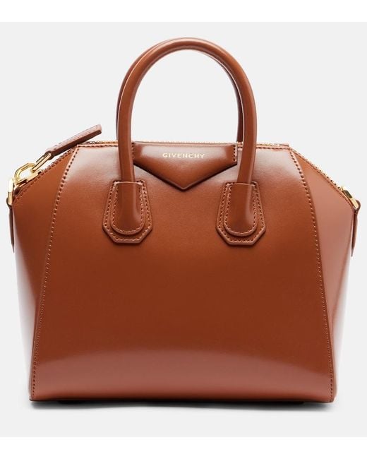 Givenchy Brown Antigona Mini Leather Tote Bag