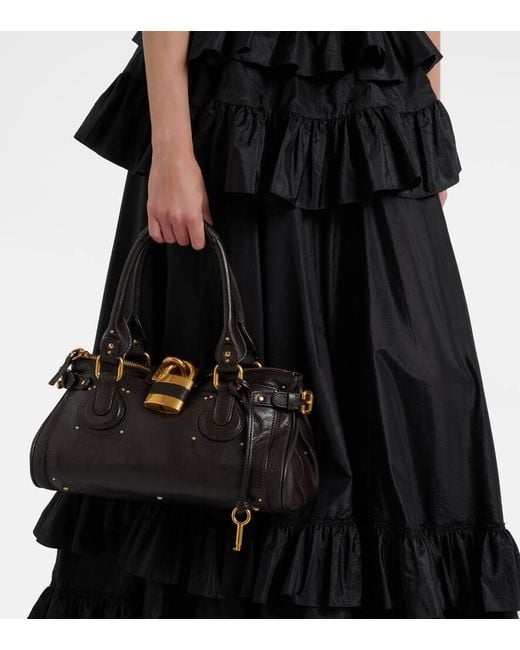 Chloé Black Paddington Small Leather Shoulder Bag
