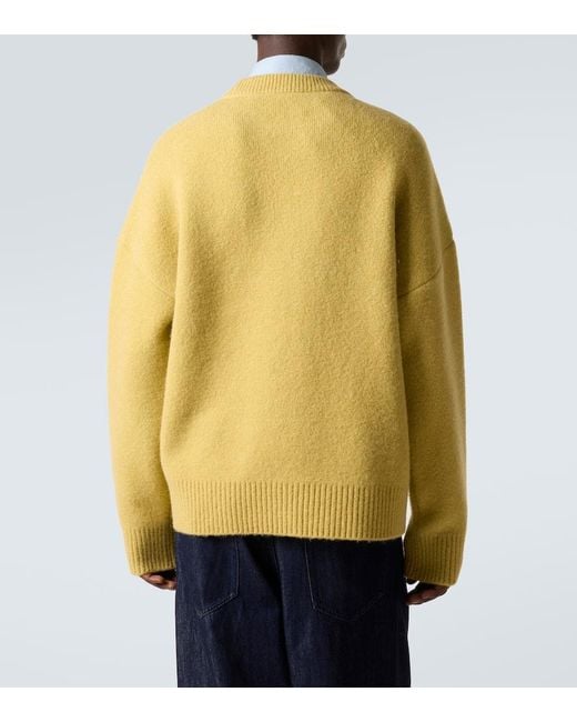 Pullover Ami De Cour di AMI in Yellow da Uomo