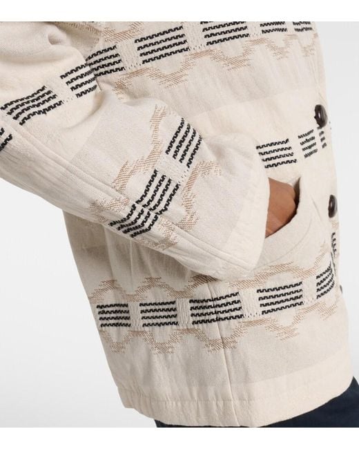 Isabel Marant Natural Qayla Cotton-Blend Jacquard Jacket
