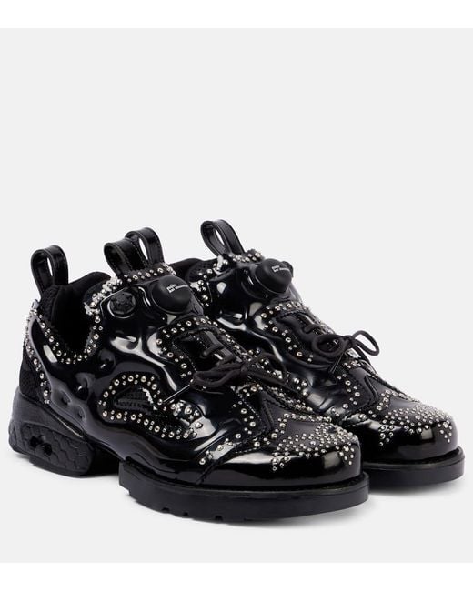 Noir Kei Ninomiya Black Studded Brogue Sneakers