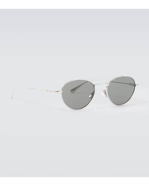 Saint Laurent Gray Sl 97 Aviator Sunglasses for men
