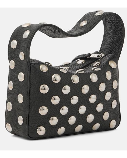Khaite Metallic Elena Small Studded Leather Shoulder Bag
