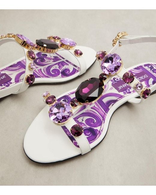 Dolce & Gabbana White Dolce & Gabbana And Leather Sandals