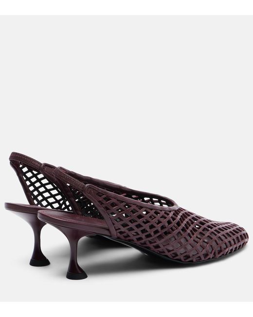 Proenza Schouler Purple Tee 60 Perforated Leather Slingback Pumps