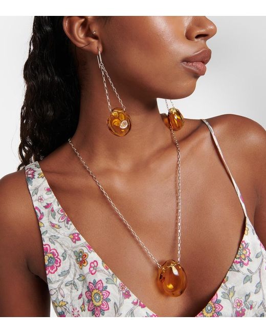 Isabel Marant Yellow Bubble Drop Earrings