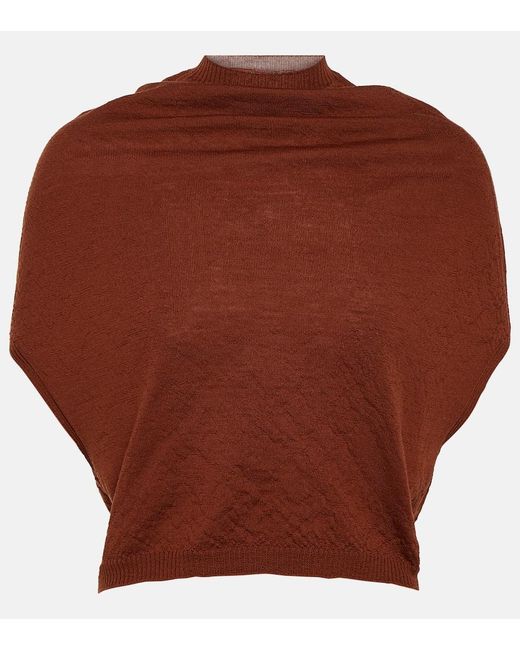 Top in lana vergine di Rick Owens in Red