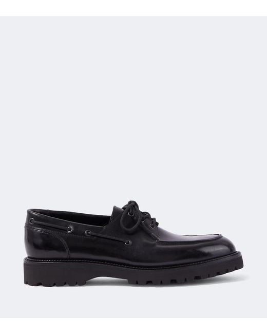 John Lobb Segelschuhe Tide Aus Leder in Black für Herren