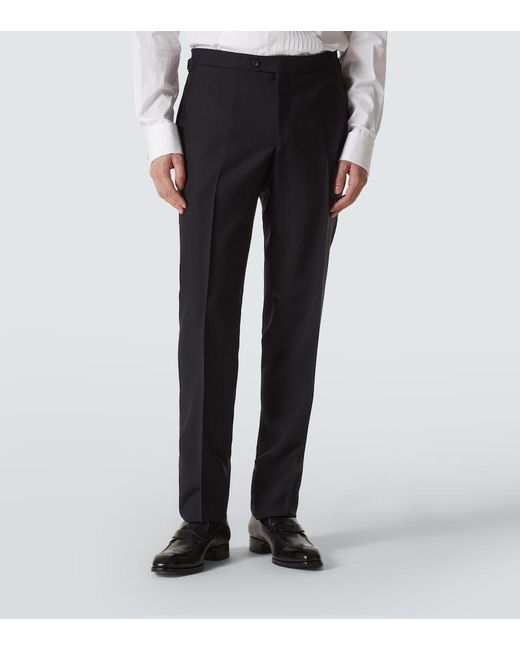 Thom Sweeney Black Wool And Mohair Tuxedo for men