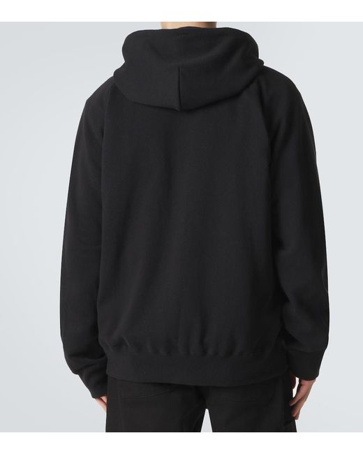 Sacai Black X Carhartt Cotton Jersey Hoodie for men