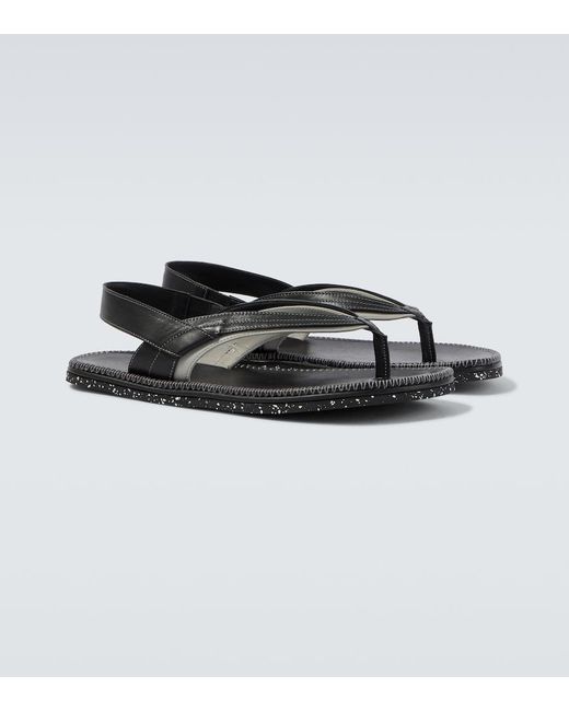 Kiko Kostadinov Black Andras Leather Thong Sandals for men