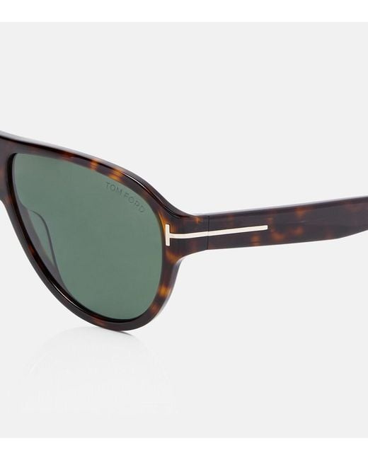 Tom Ford Green Samuele Aviator Sunglasses