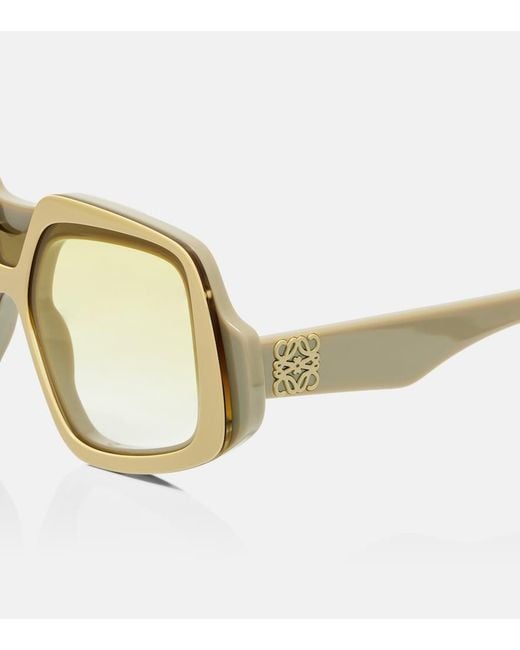 Loewe Metallic Collage Anagram Square Sunglasses