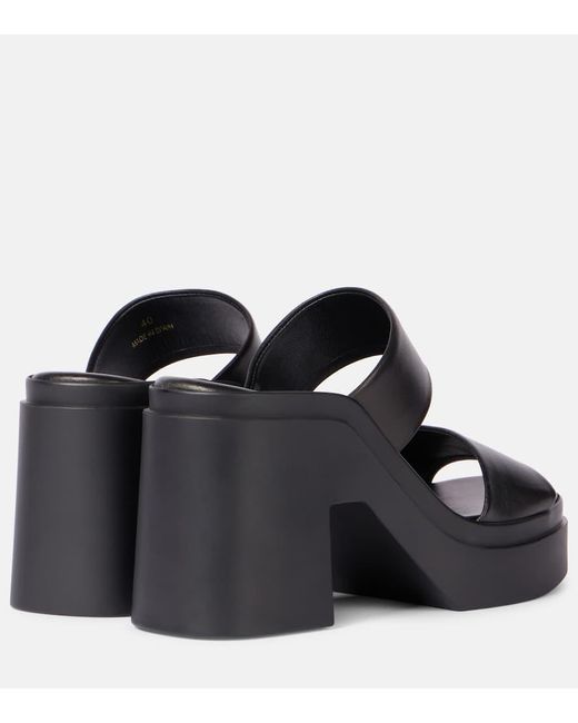 Robert Clergerie Black Next 110 Leather Platform Mules