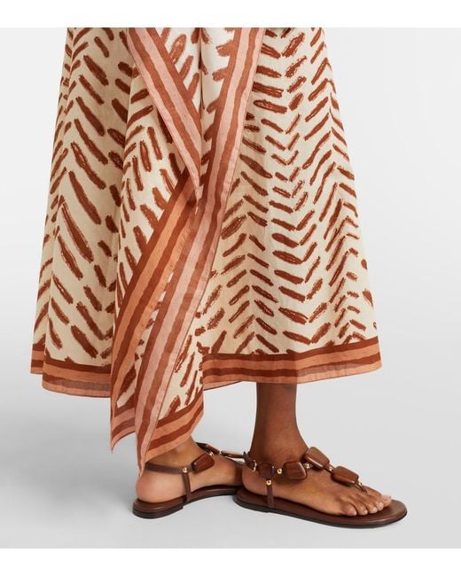 Johanna Ortiz White Printed Cotton Kaftan