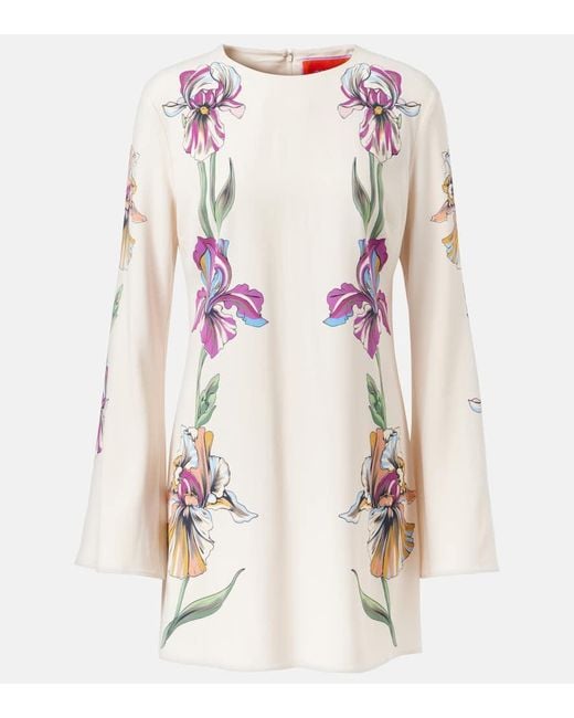LaDoubleJ Pink Supremes Swing Floral Jersey Minidress