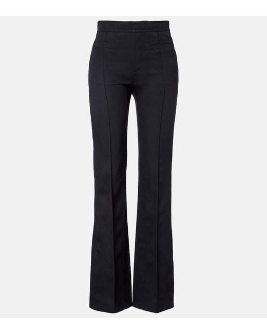 Chloé Blue Schlaghose Aus Gabardine