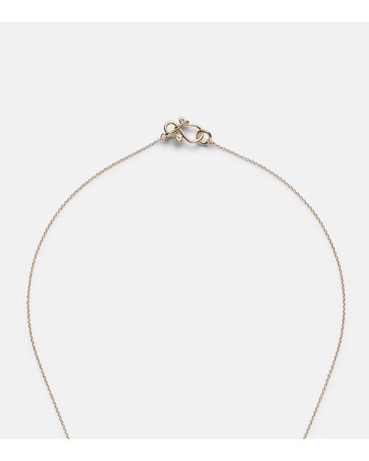 Sophie Bille Brahe White Cosmos Simple 18Kt Pendant Necklace With Diamonds