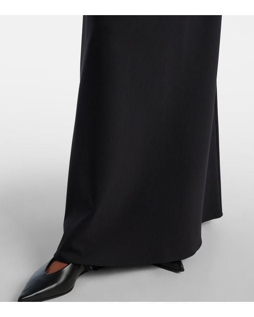 Max Mara Black Vernice Jersey Maxi Skirt