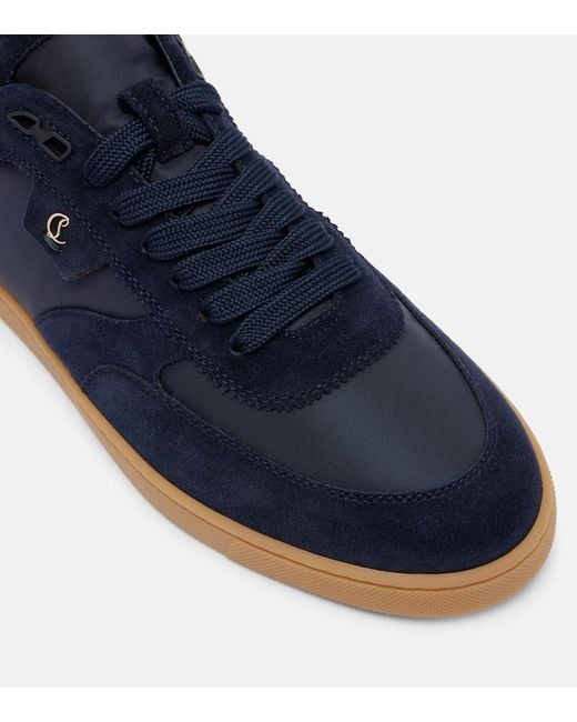 Christian Louboutin Blue Tutti Rui Suede Sneakers