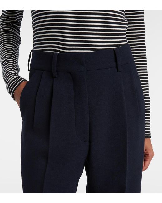 Blazé Milano Blue Resolute Virgin Wool Straight Pants