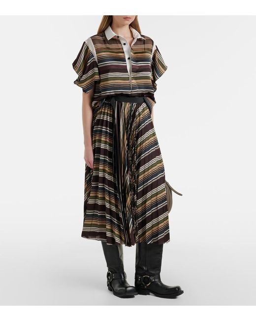 Sacai Multicolor Striped Top