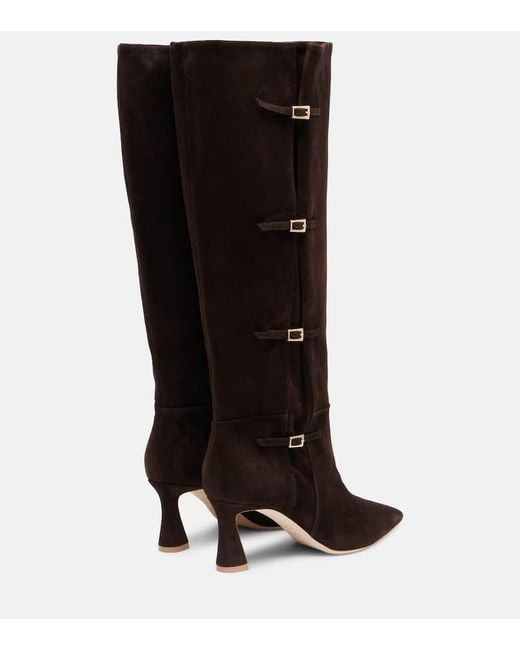 Malone Souliers Black Nolan 70 Suede Knee-High Boots