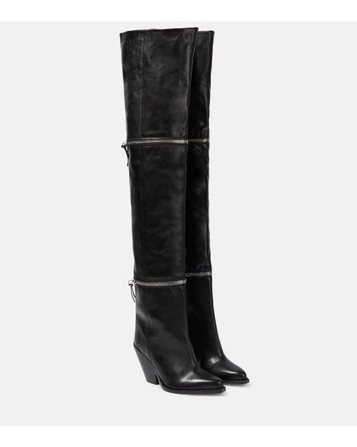 Botas mosqueteras Lelodie de piel Isabel Marant de color Black