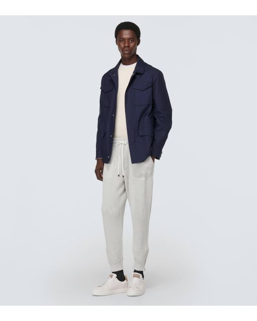 Pantalon de survetement en coton Brunello Cucinelli pour homme en coloris White
