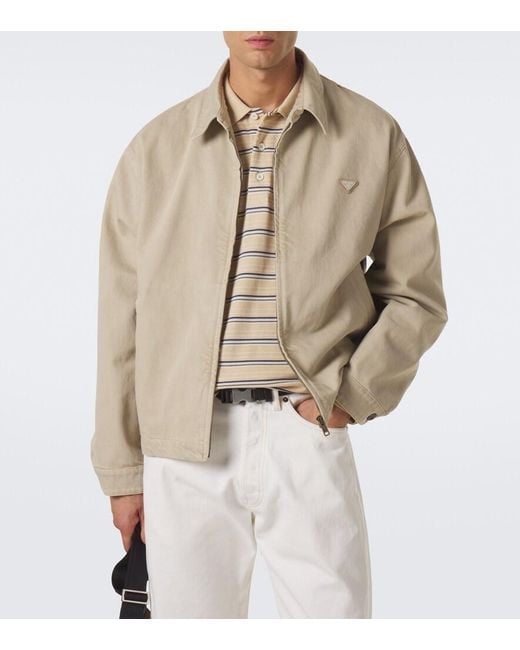 Prada Natural Denim Blouson Jacket for men