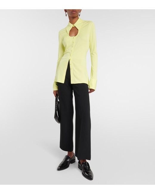 Proenza Schouler Yellow Label Cutout Jersey Shirt