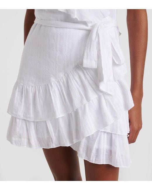 Melissa Odabash White Molly Open-Back Cotton Wrap Dress