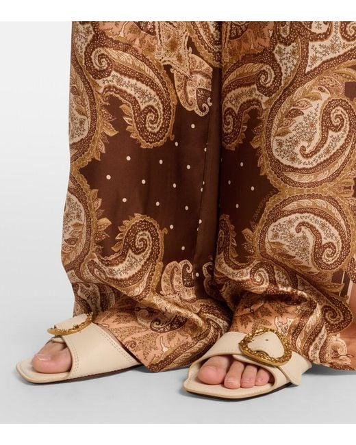 Zimmermann Natural Solena Leather Slides