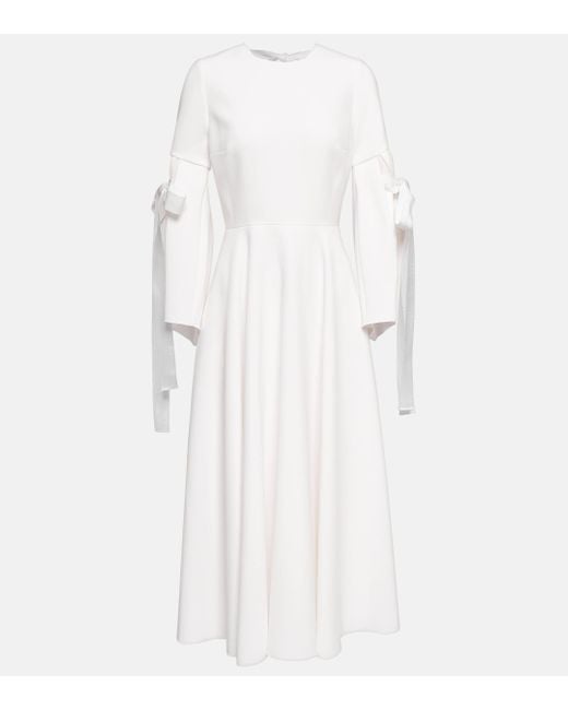 Roksanda White Bridal Calmina Crepe Maxi Dress