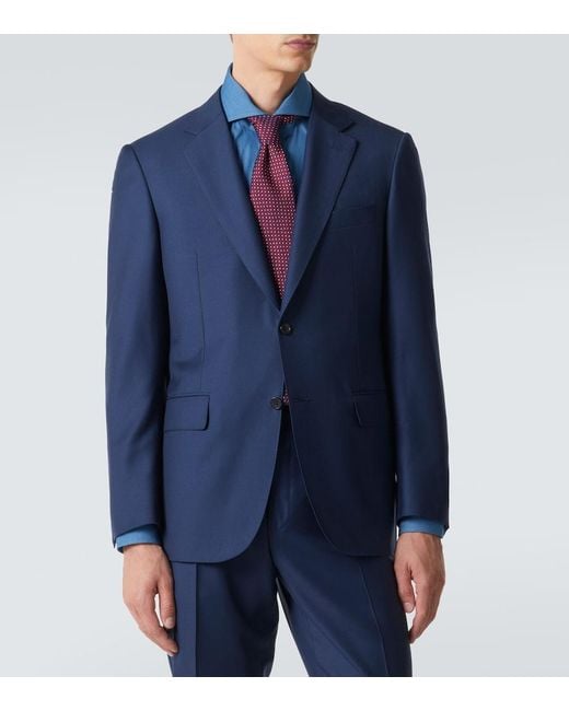 Canali Blue Wool Suit for men