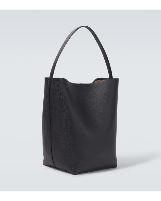 The Row Black N/S Park Large Leather Tote Bag for men