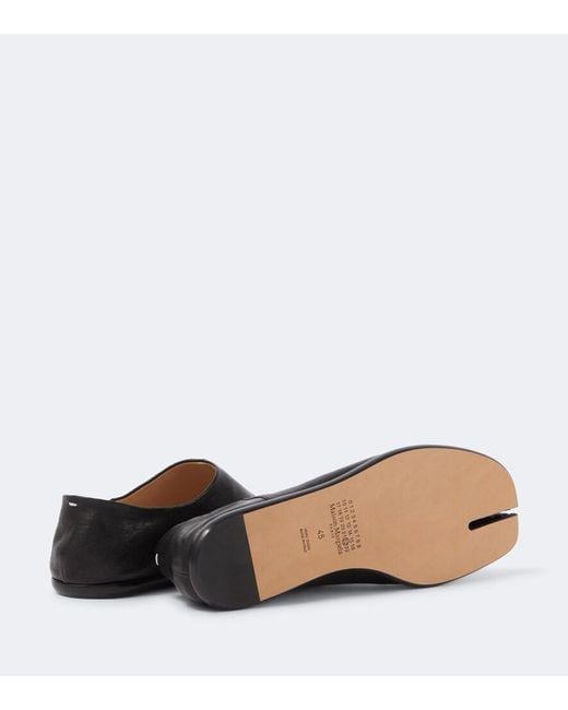 Maison Margiela Black Tabi Leather Slip-Ons for men