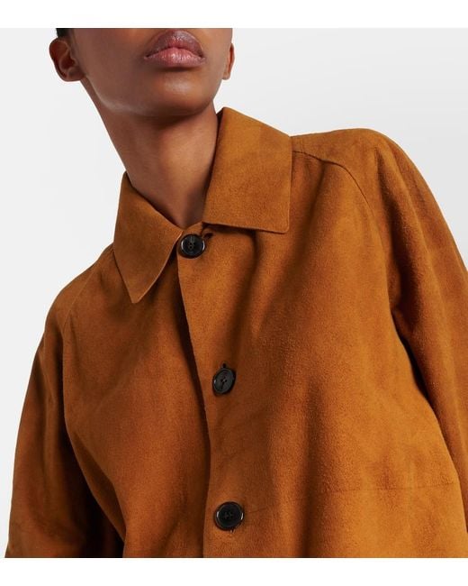The Row Brown Sedor Suede Jacket