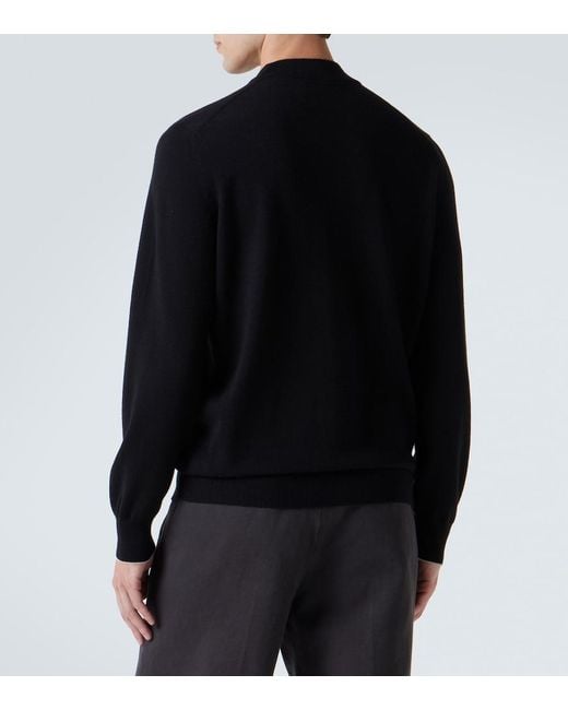 Brunello Cucinelli Black Cashmere Sweater for men