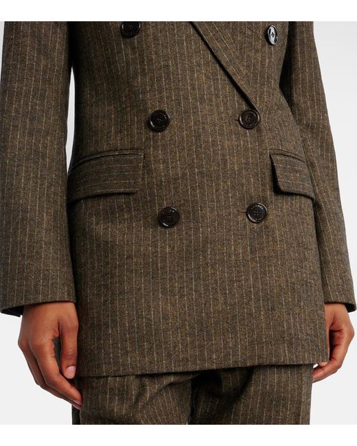 Chaqueta De Traje Jevima A Rayas Isabel Marant de color Green