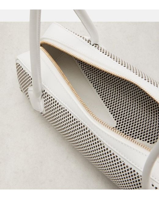 Alaïa White Le Teckel Medium Leather Shoulder Bag