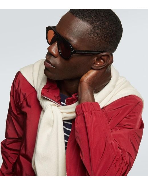 Brunello Cucinelli Brown Paul Aviator Sunglasses for men