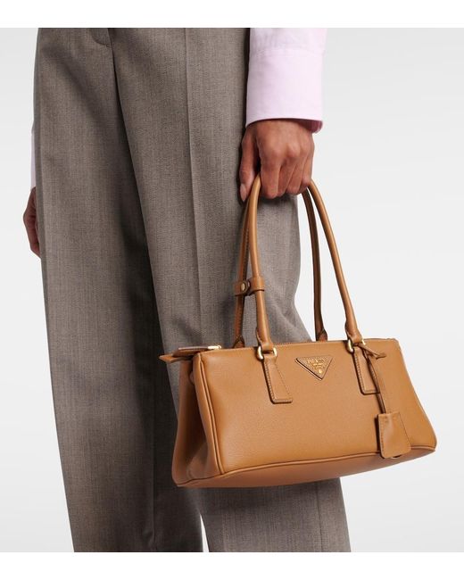 Prada Brown Tote Bag Galleria Medium Aus Leder