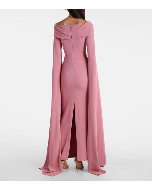 Solace London Pink Nuri Draped Gown