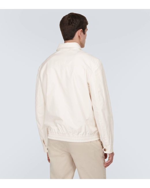 Brunello Cucinelli Natural Cotton-blend Gabardine Blouson Jacket for men