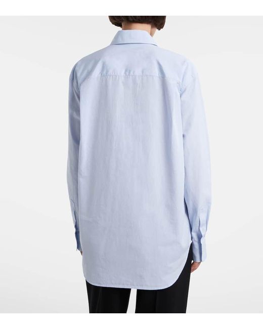 The Row Blue Gavina Cotton Chambray Shirt