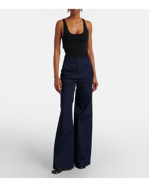 Veronica Beard Blue Crue Wide-Leg Jeans